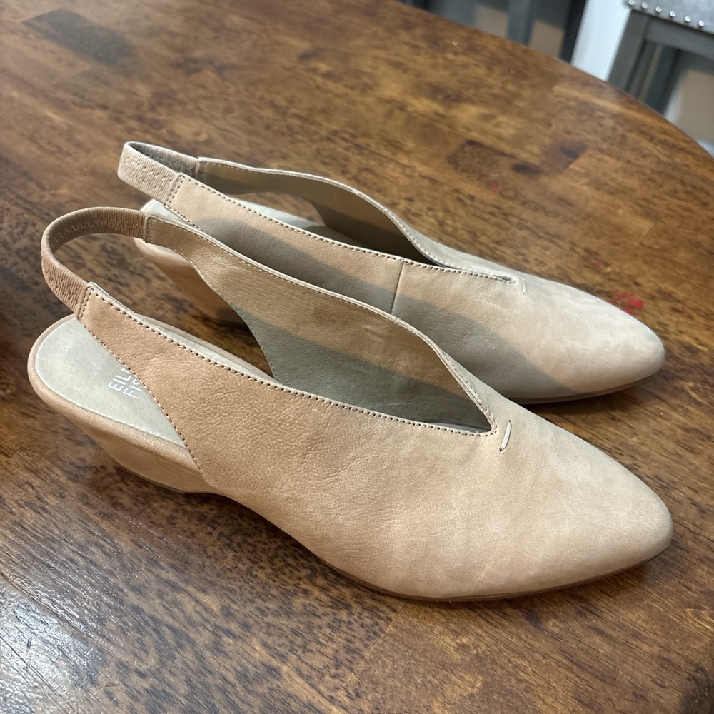 Eileen Fisher Tan Slingback Flats